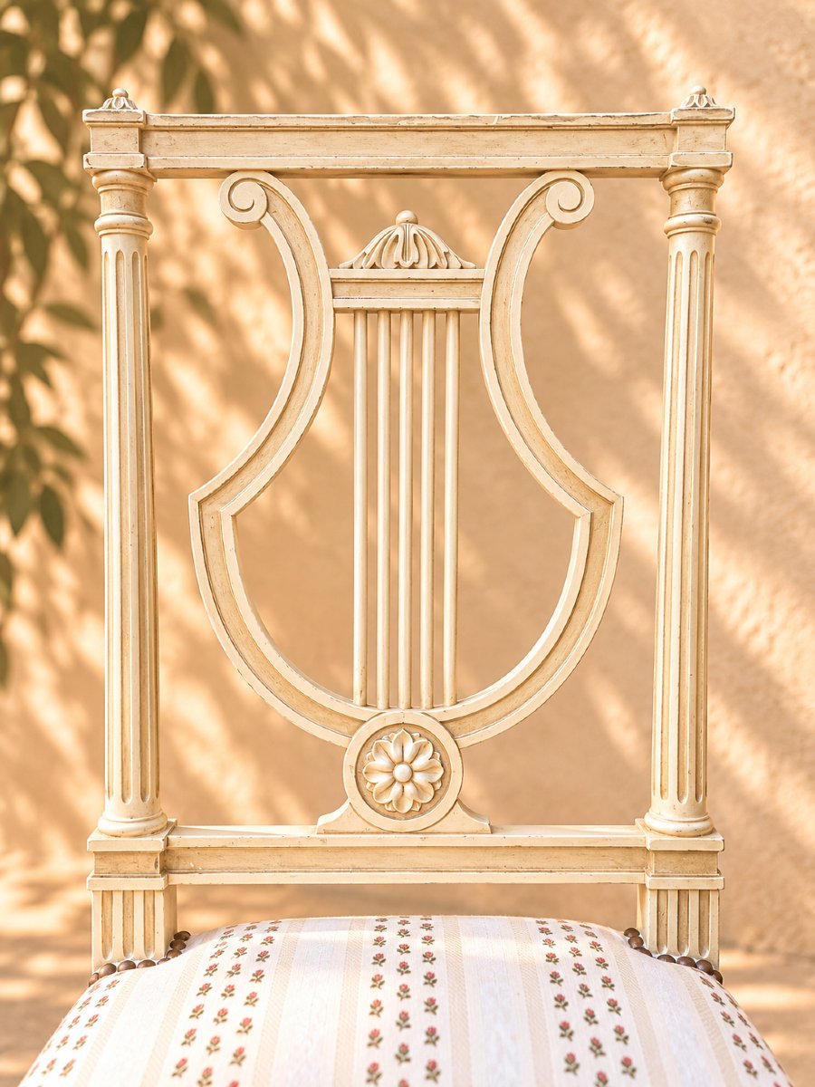 Set Of 4 Lyre-back Chairs From The Early 20th Century -photo-2