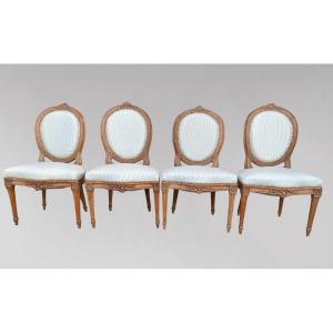 Set Of Two Armchairs And Four Louis XVI Chairs