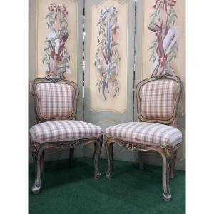 Pair Of Louis XV Style Children's Chairs