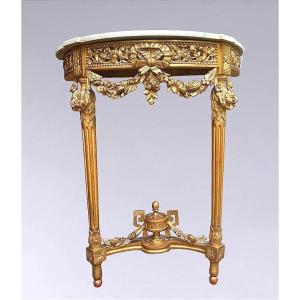 Louis XVI Half-moon Console