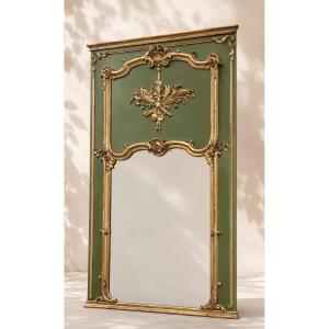 Large Louis XV Transitional Fireplace Mirror Or Trumeau