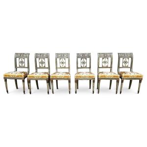 Set Of Six Directoire Period Chairs