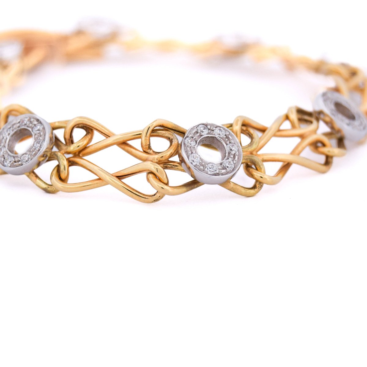 Bracelet en or 18 kt avec diamants   BR54 114-40-photo-2