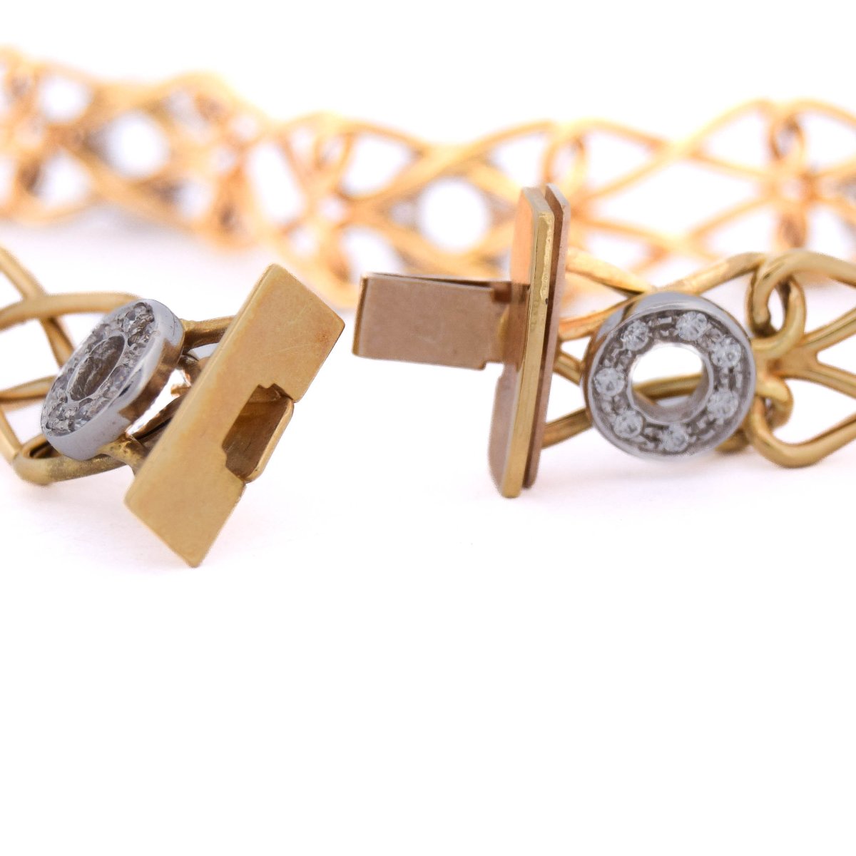 Bracelet en or 18 kt avec diamants   BR54 114-40-photo-3