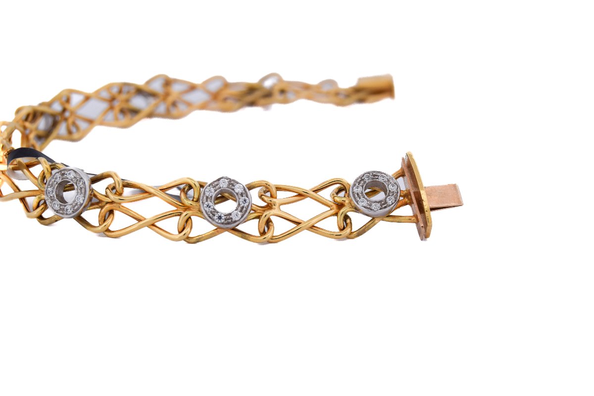 Bracelet en or 18 kt avec diamants   BR54 114-40-photo-4