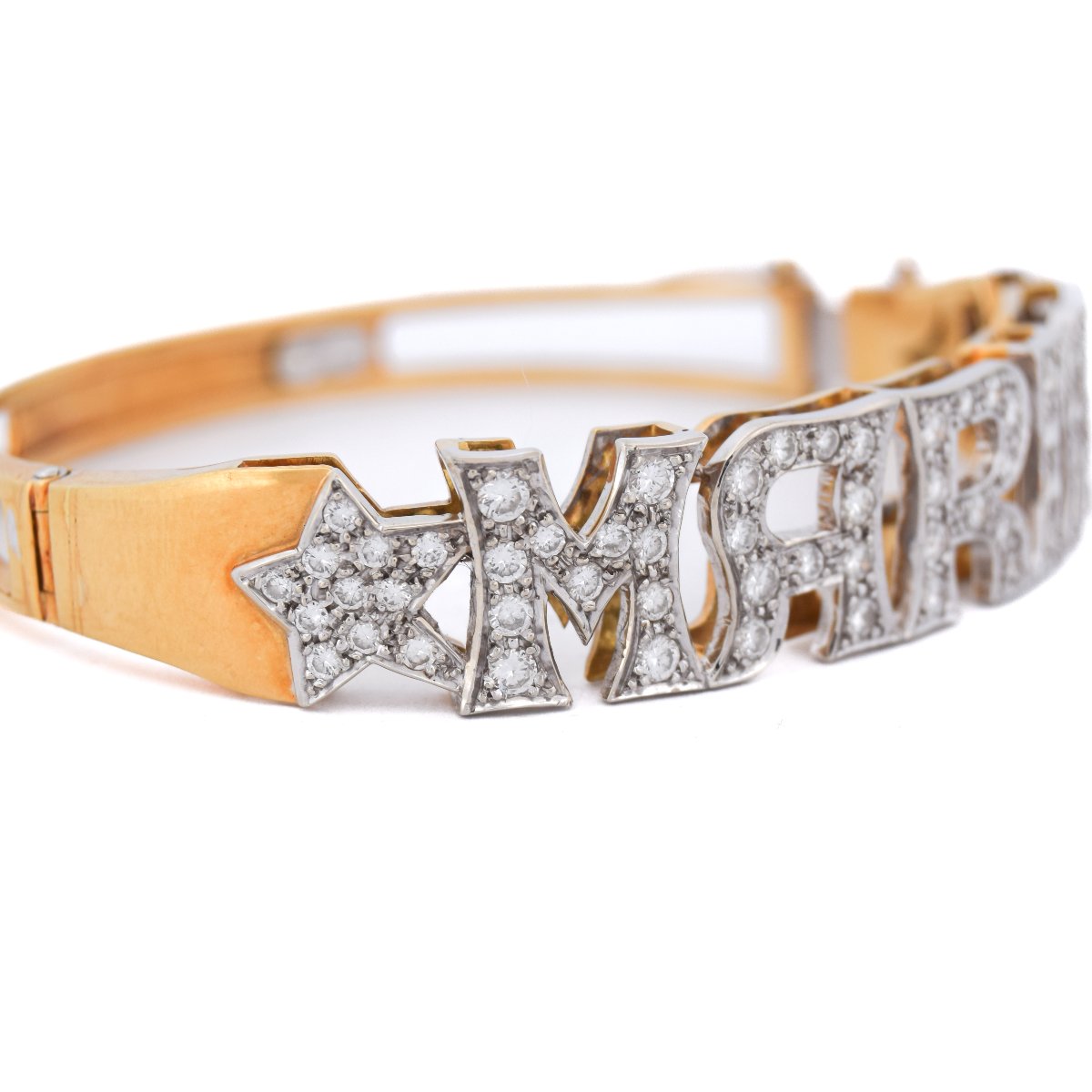 Vintage 18k Gold Diamond “maria” Bracelet    Br106 (05149)-photo-4