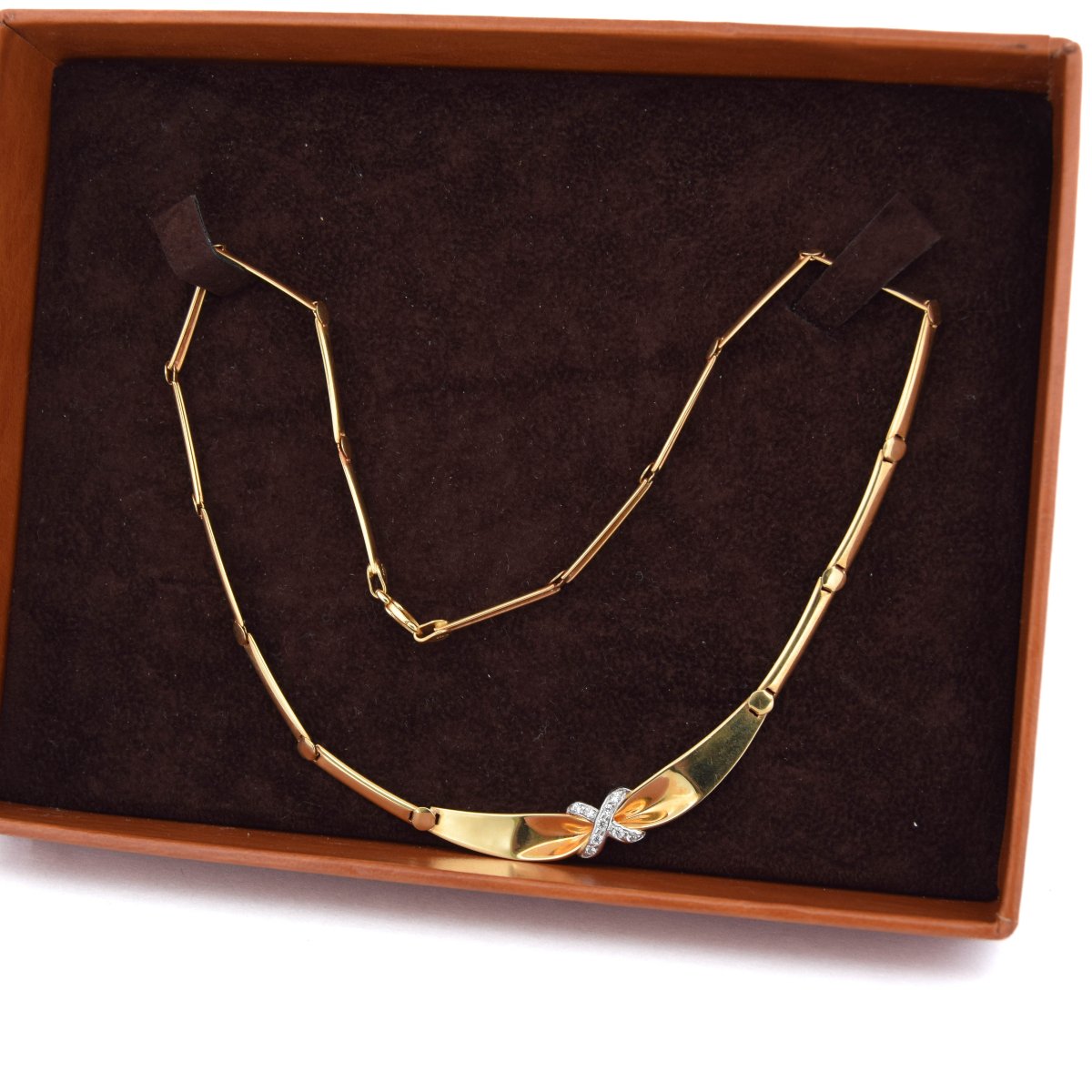 Collier en Or 18 Carats et Diamants – Collier Vintage      CL57 128-27 (07119)-photo-2