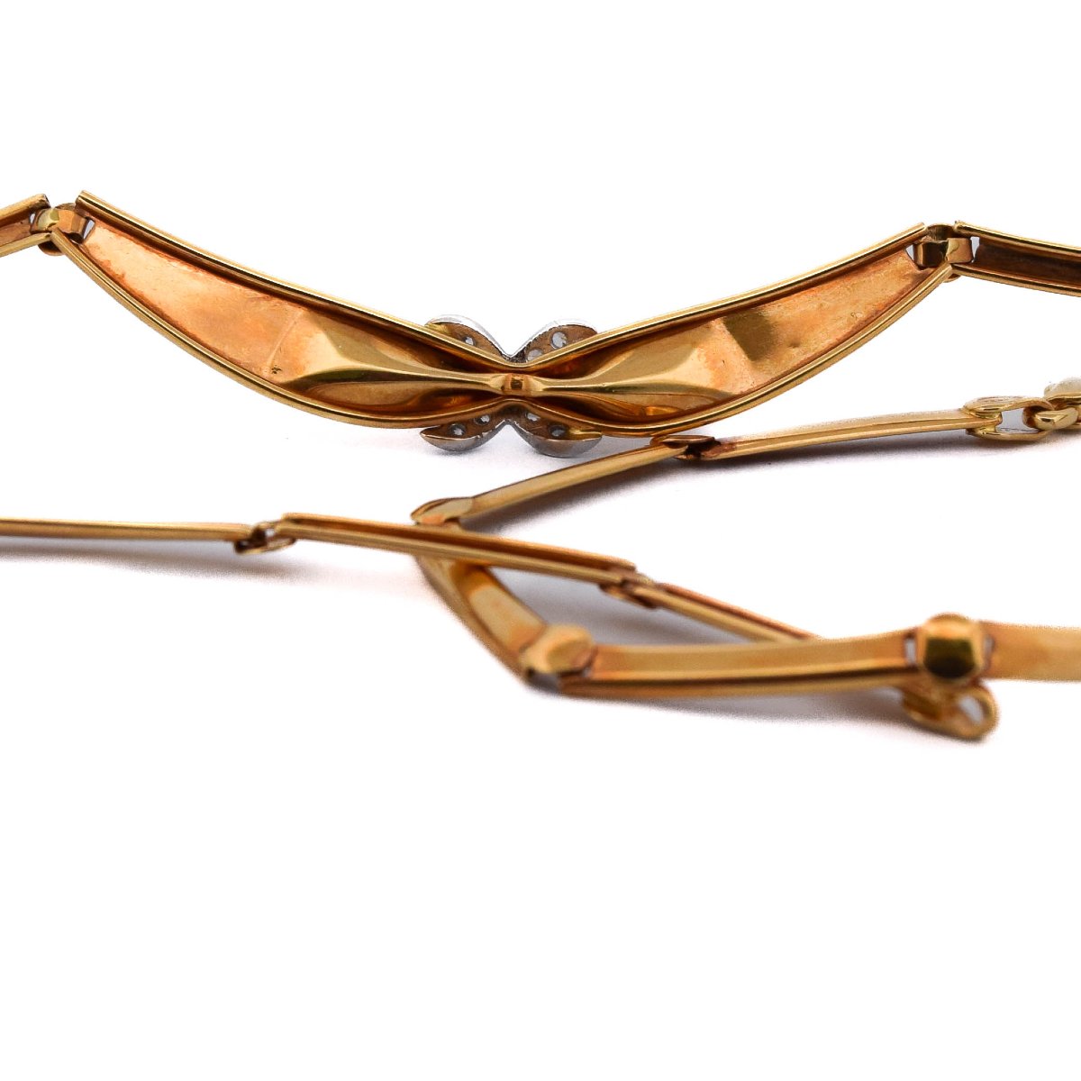 Collier en Or 18 Carats et Diamants – Collier Vintage      CL57 128-27 (07119)-photo-3