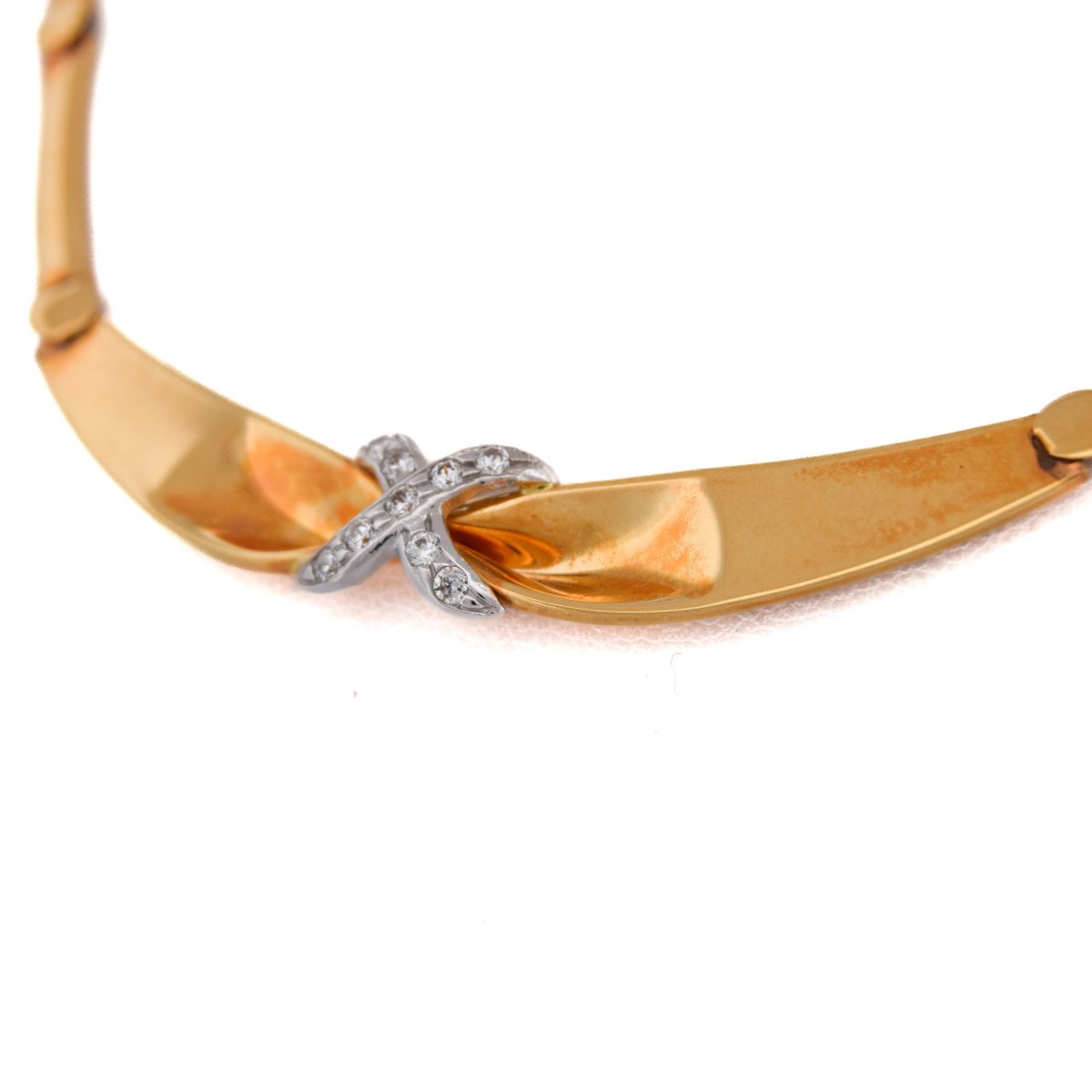 Collier en Or 18 Carats et Diamants – Collier Vintage      CL57 128-27 (07119)-photo-2