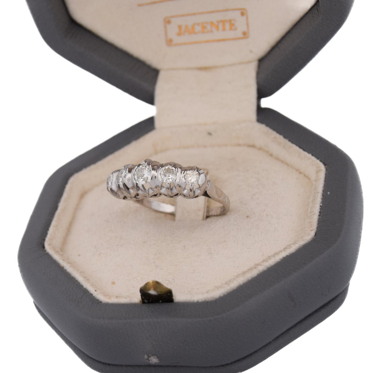 Bague Vintage en Or 18 Carats et Diamants Taille Old European    AN265 (00019)-photo-3