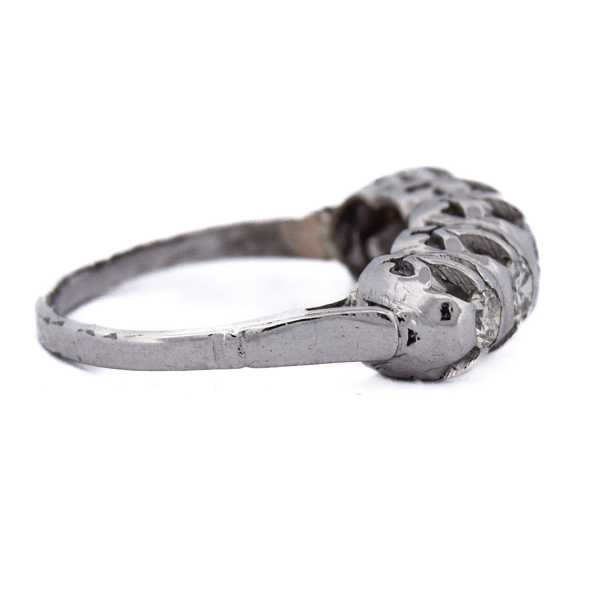 Bague Vintage en Or 18 Carats et Diamants Taille Old European    AN265 (00019)-photo-6