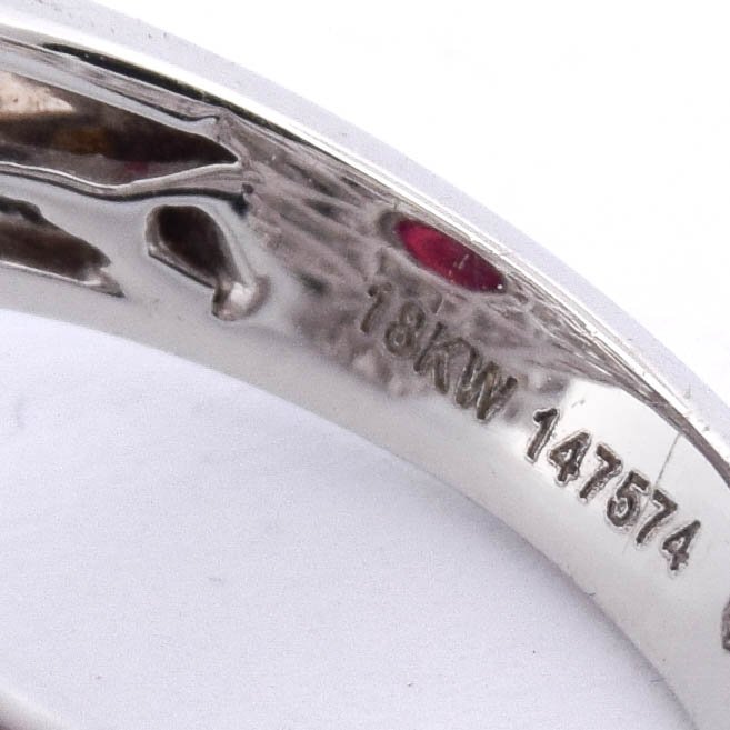Bague contemporaine en or 18k rubis et diamants       AN65 (00239)-photo-3