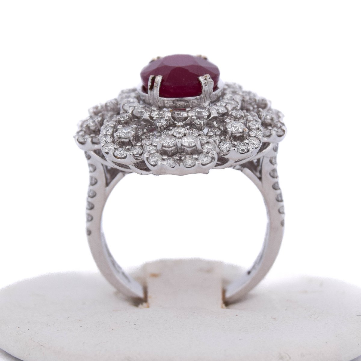 Bague contemporaine en or 18k rubis et diamants       AN65 (00239)-photo-5