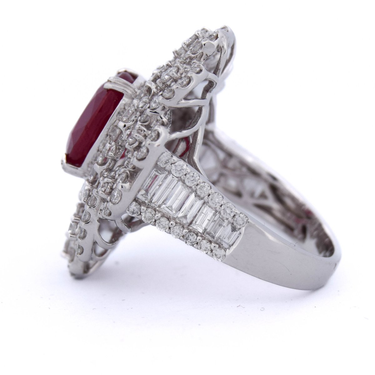 Bague contemporaine en or 18k rubis et diamants       AN65 (00239)-photo-6