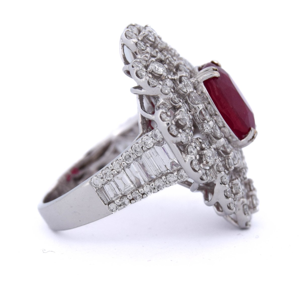Bague contemporaine en or 18k rubis et diamants       AN65 (00239)-photo-7