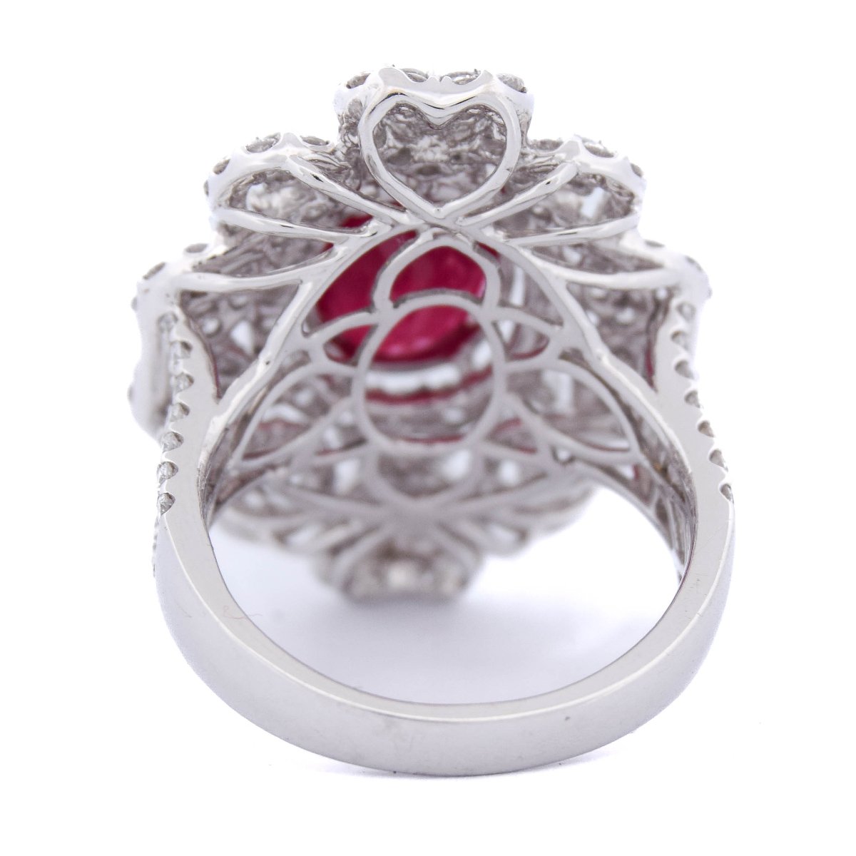 Bague contemporaine en or 18k rubis et diamants       AN65 (00239)-photo-8