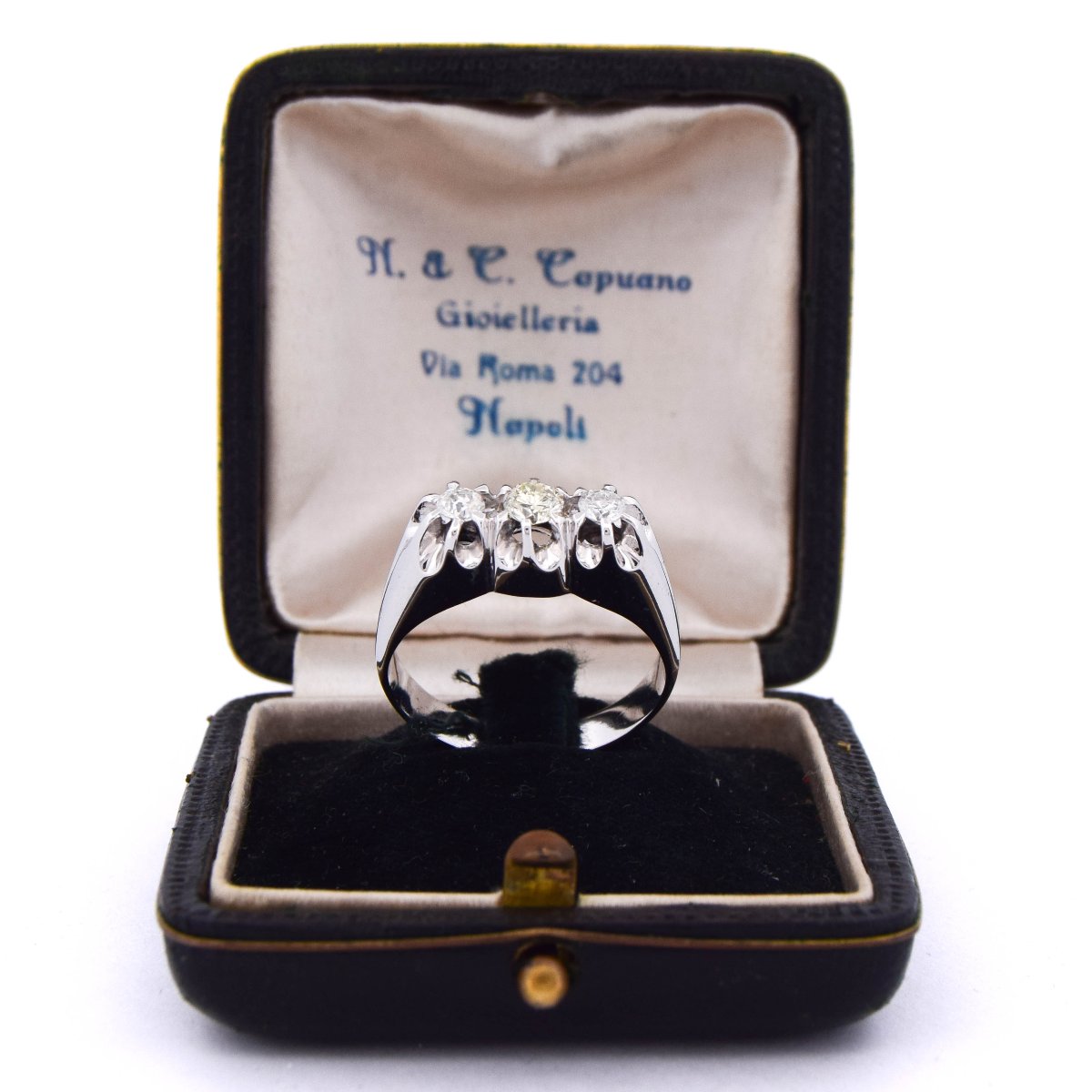 Bague or 18k diamants taille ancienne   AN244 (0579)-photo-1
