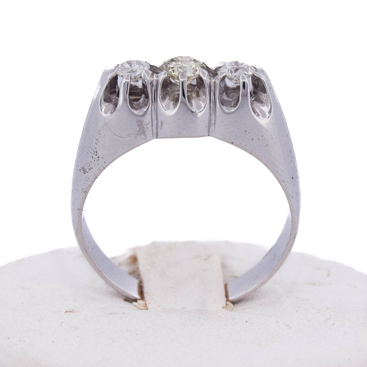 Bague or 18k diamants taille ancienne   AN244 (0579)-photo-3