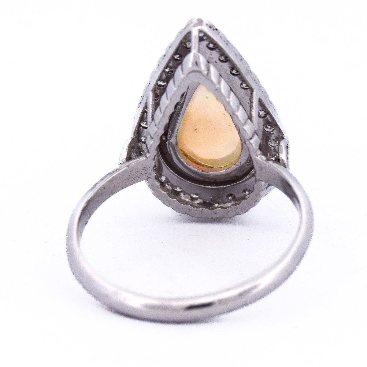 18k Gold Opal And Diamond Ring  An100 (0069) -photo-3