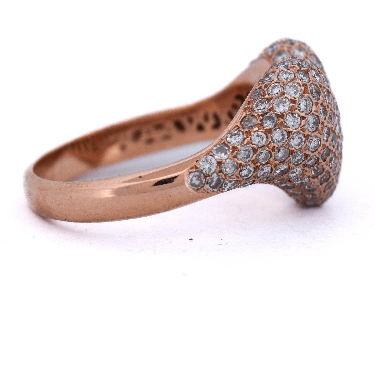 Rose Gold Diamond Heart Ring   An52 (0099)-photo-4