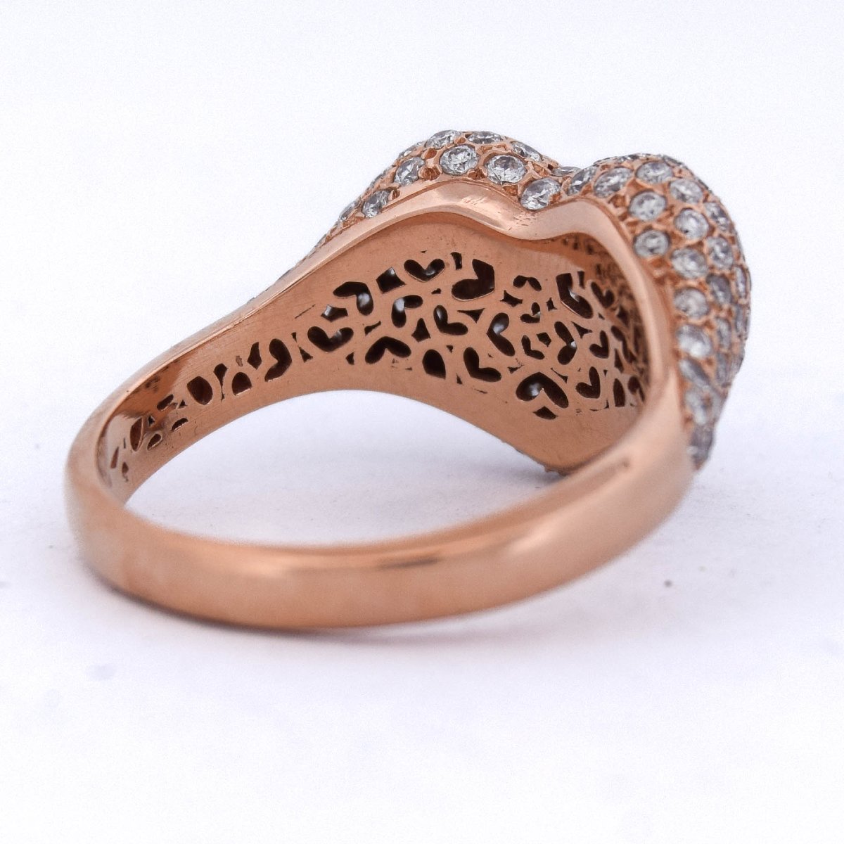 Rose Gold Diamond Heart Ring   An52 (0099)-photo-1