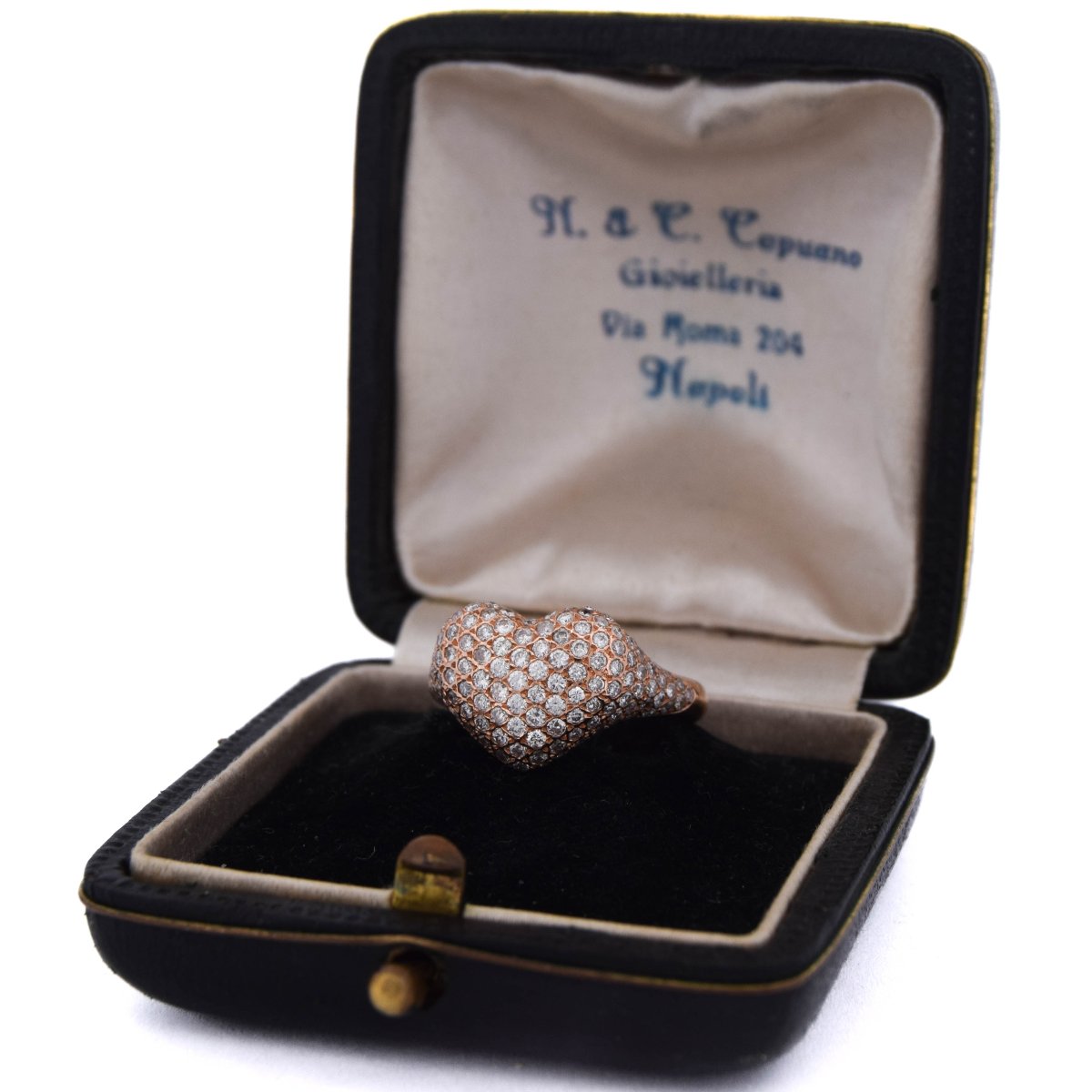 Rose Gold Diamond Heart Ring   An52 (0099)-photo-7