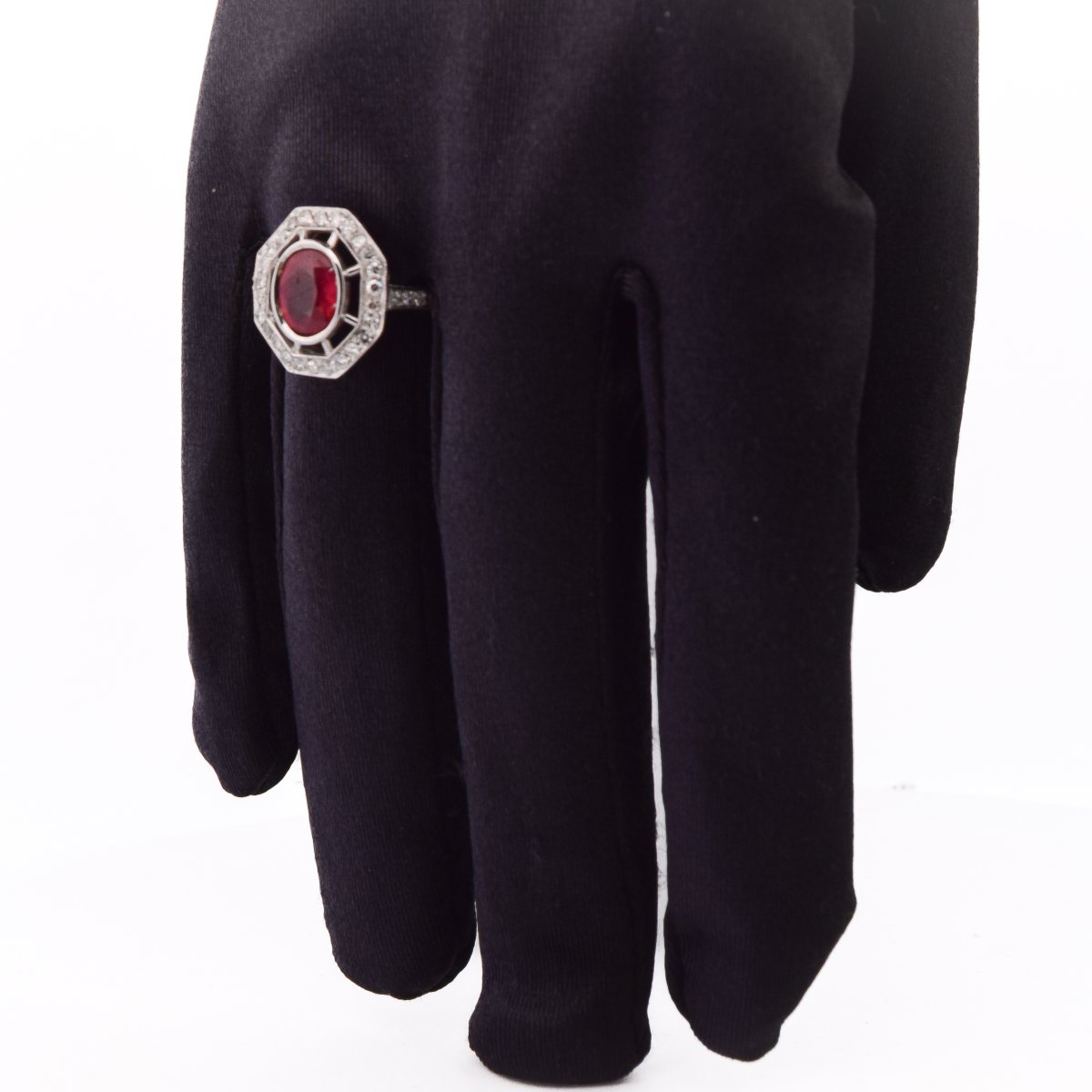 Bague Art Déco rubis diamants  AN107 (0589)-photo-2