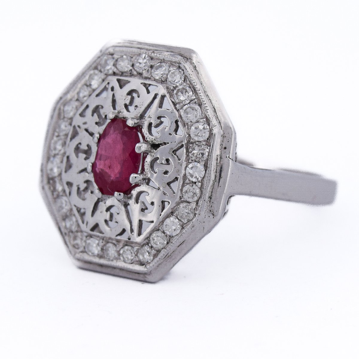 Art Deco Ruby Diamond Ring  An111 (0079)-photo-1