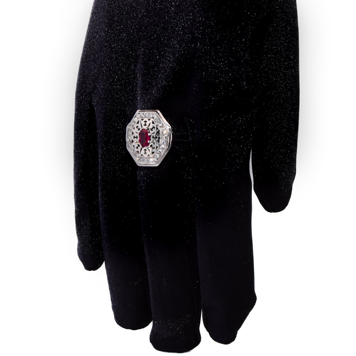 Art Deco Ruby Diamond Ring  An111 (0079)-photo-2