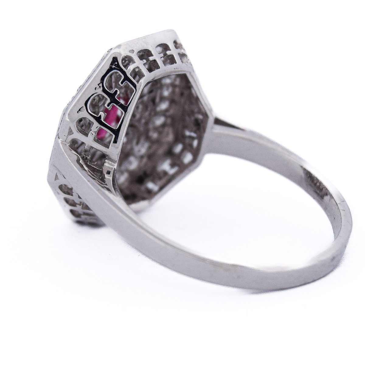 Art Deco Ruby Diamond Ring  An111 (0079)-photo-4