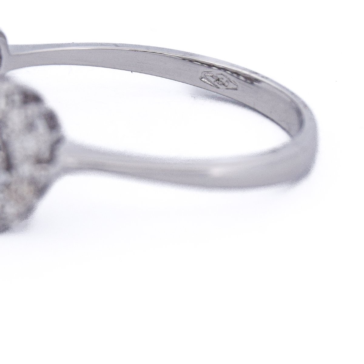 Contemporary 18k White Gold Sapphire Diamond Ring   An384 (5179)-photo-2