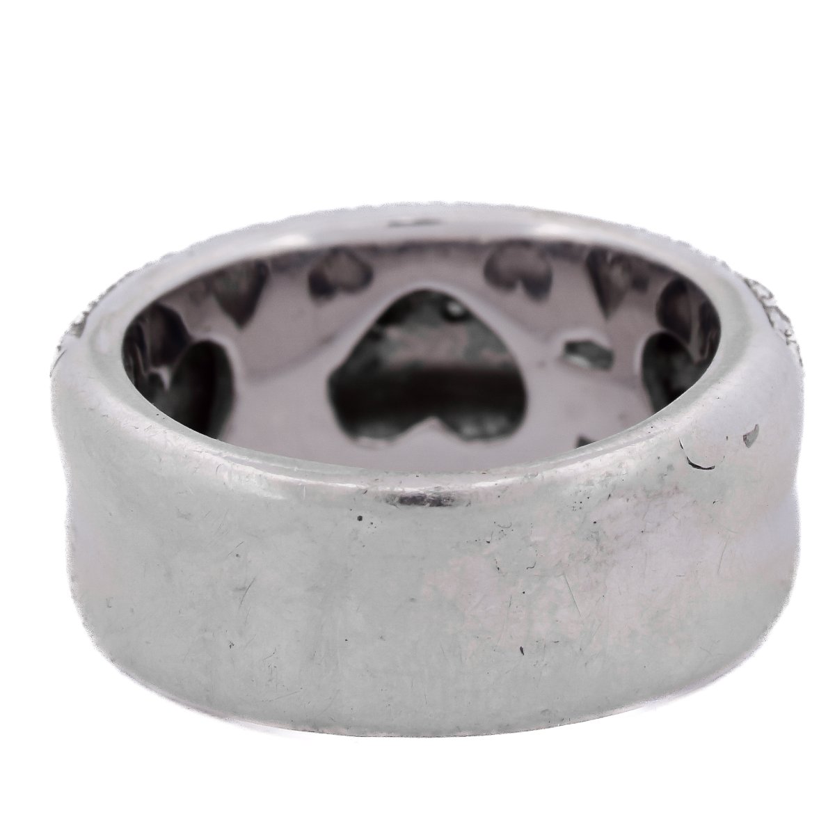 Vintage 18k White Gold Diamond Pavé Band Ring    An133 112-194 (05919)-photo-4