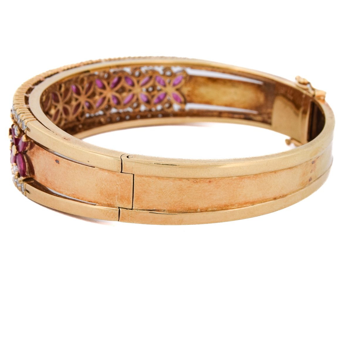 18k Gold Diamond Ruby Bracelet   Br26 114-29 (05259)-photo-1