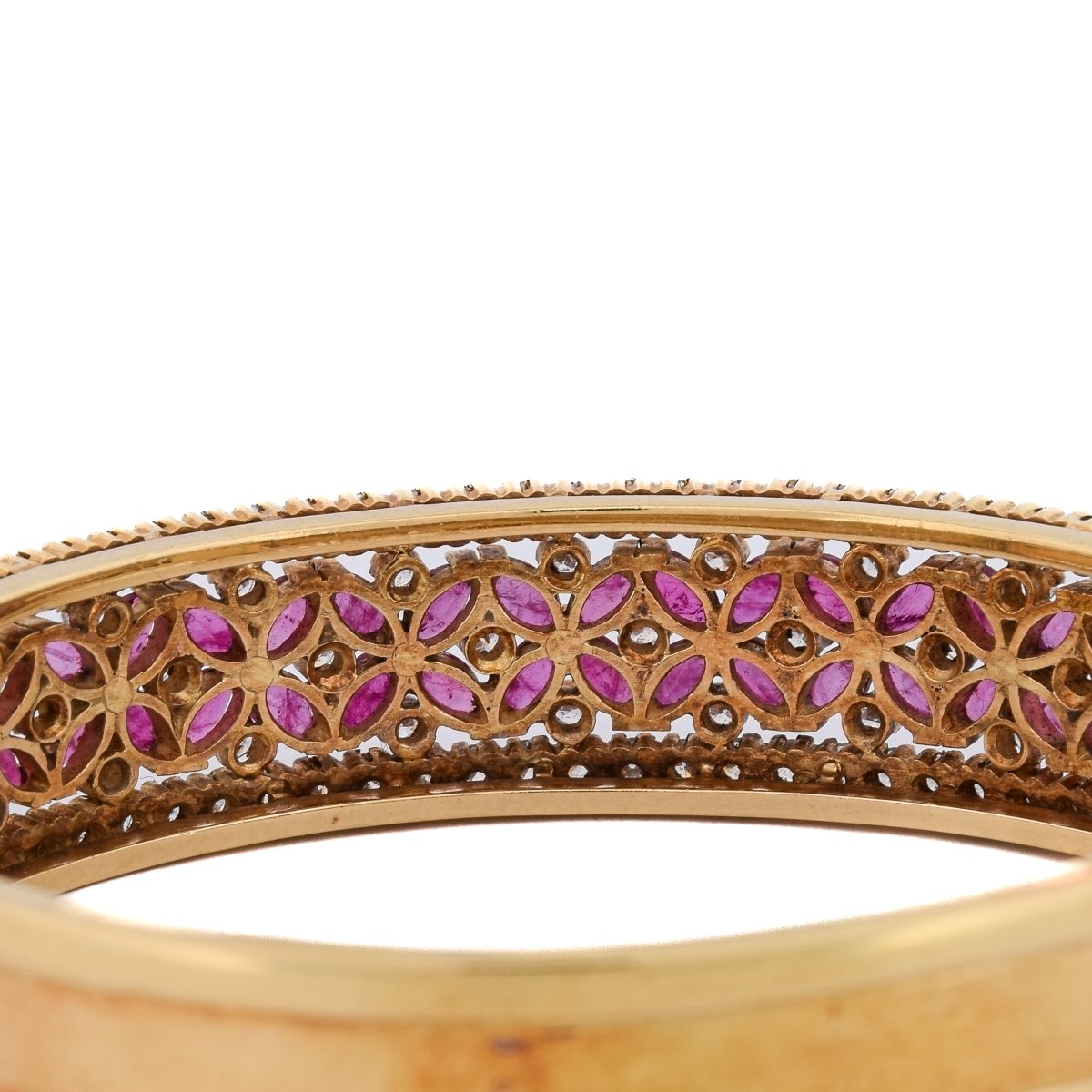 18k Gold Diamond Ruby Bracelet   Br26 114-29 (05259)-photo-2