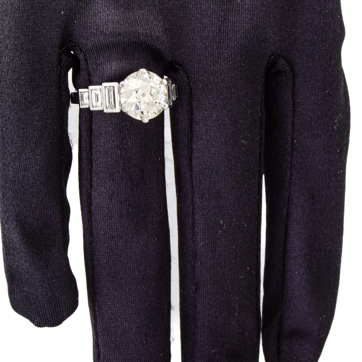 Art Deco Platinum Diamond Ring 3.50 Ct     An607 (002319)-photo-4