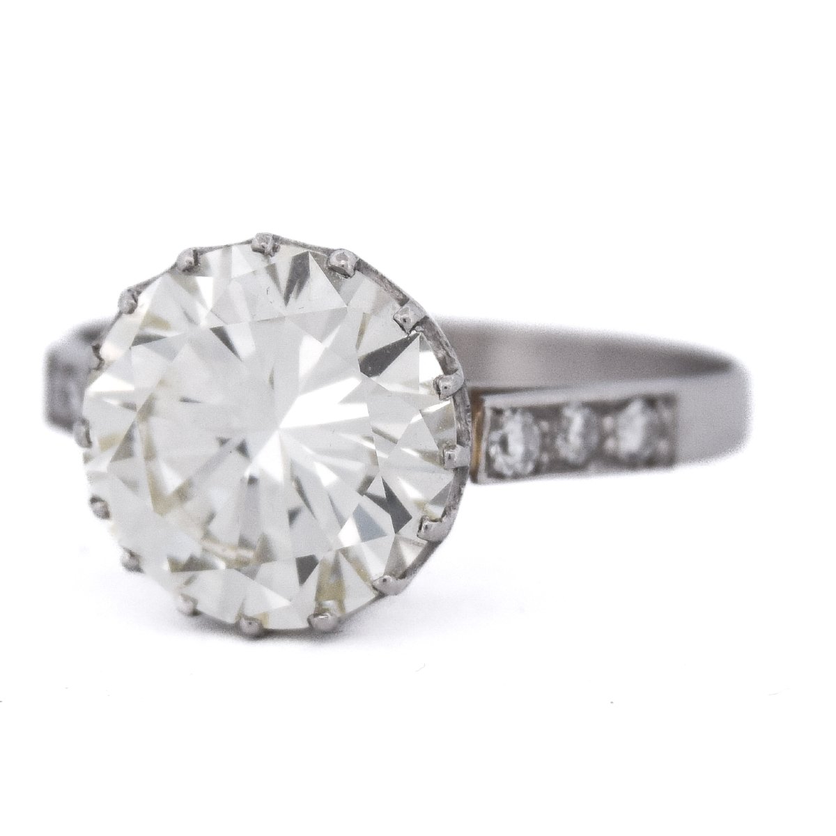 3.6-carat Retro Diamond Solitaire Ring In Platinum   An278 (000519)-photo-4