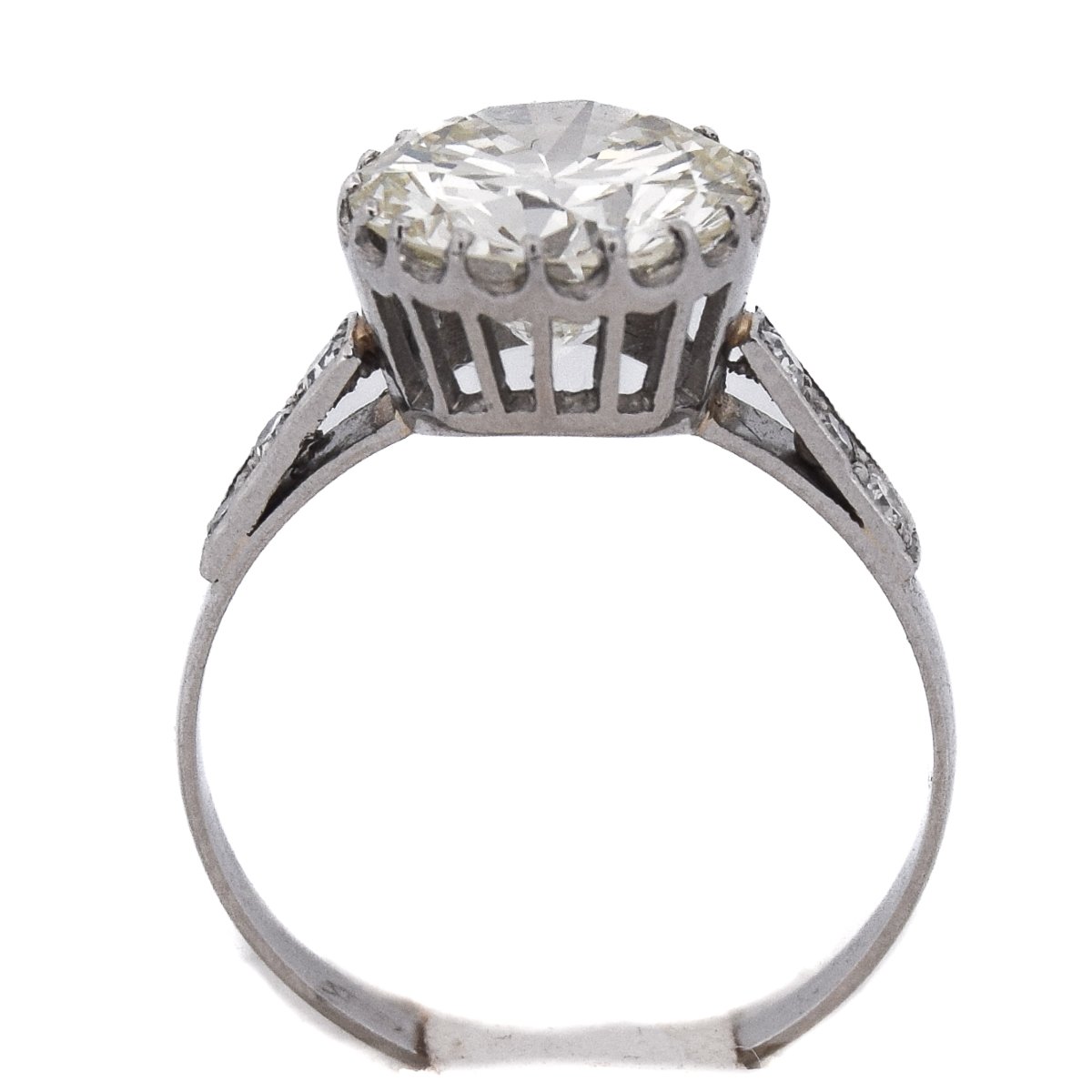 3.6-carat Retro Diamond Solitaire Ring In Platinum   An278 (000519)-photo-5