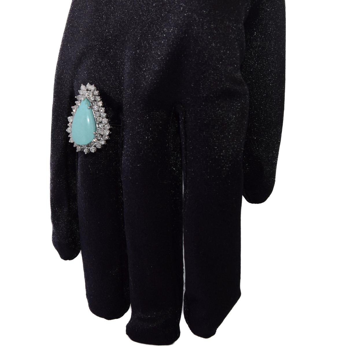 18-karat Gold Vintage Turquoise And Diamond Ring     An612 (05519)-photo-7