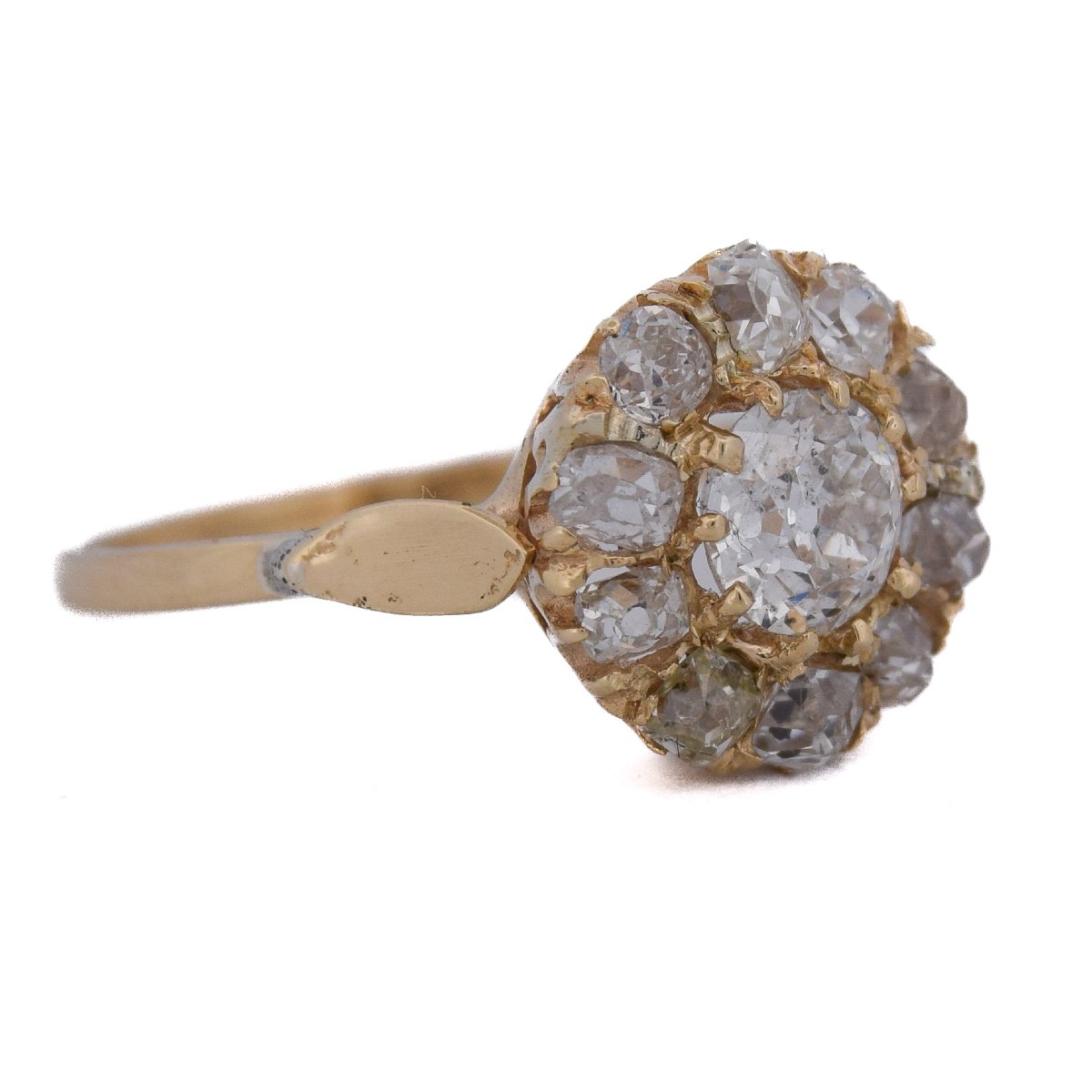 Bague Style Victorien Diamants Taille Ancienne Or 18 Carats   AN585 (00019)-photo-2