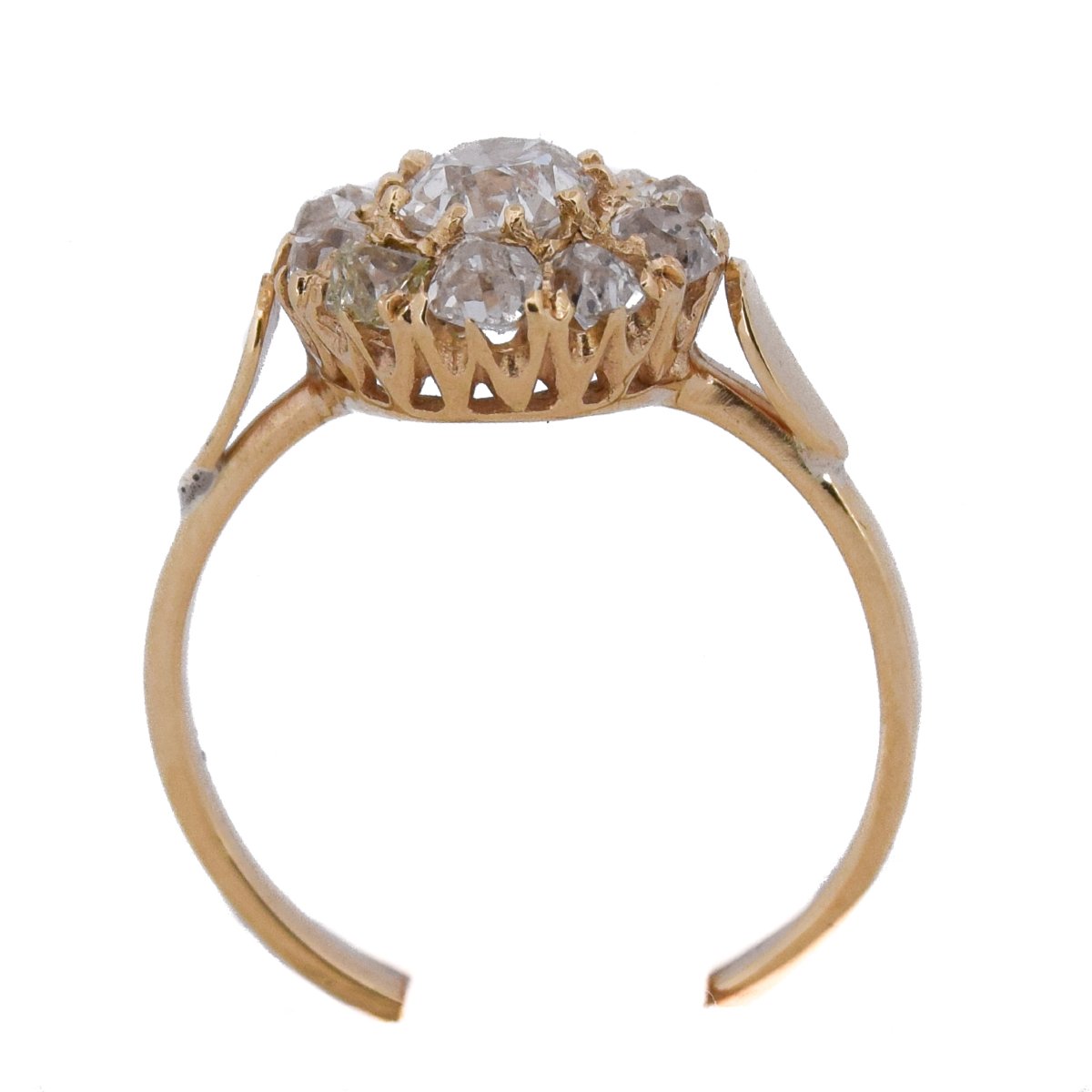 Bague Style Victorien Diamants Taille Ancienne Or 18 Carats   AN585 (00019)-photo-5