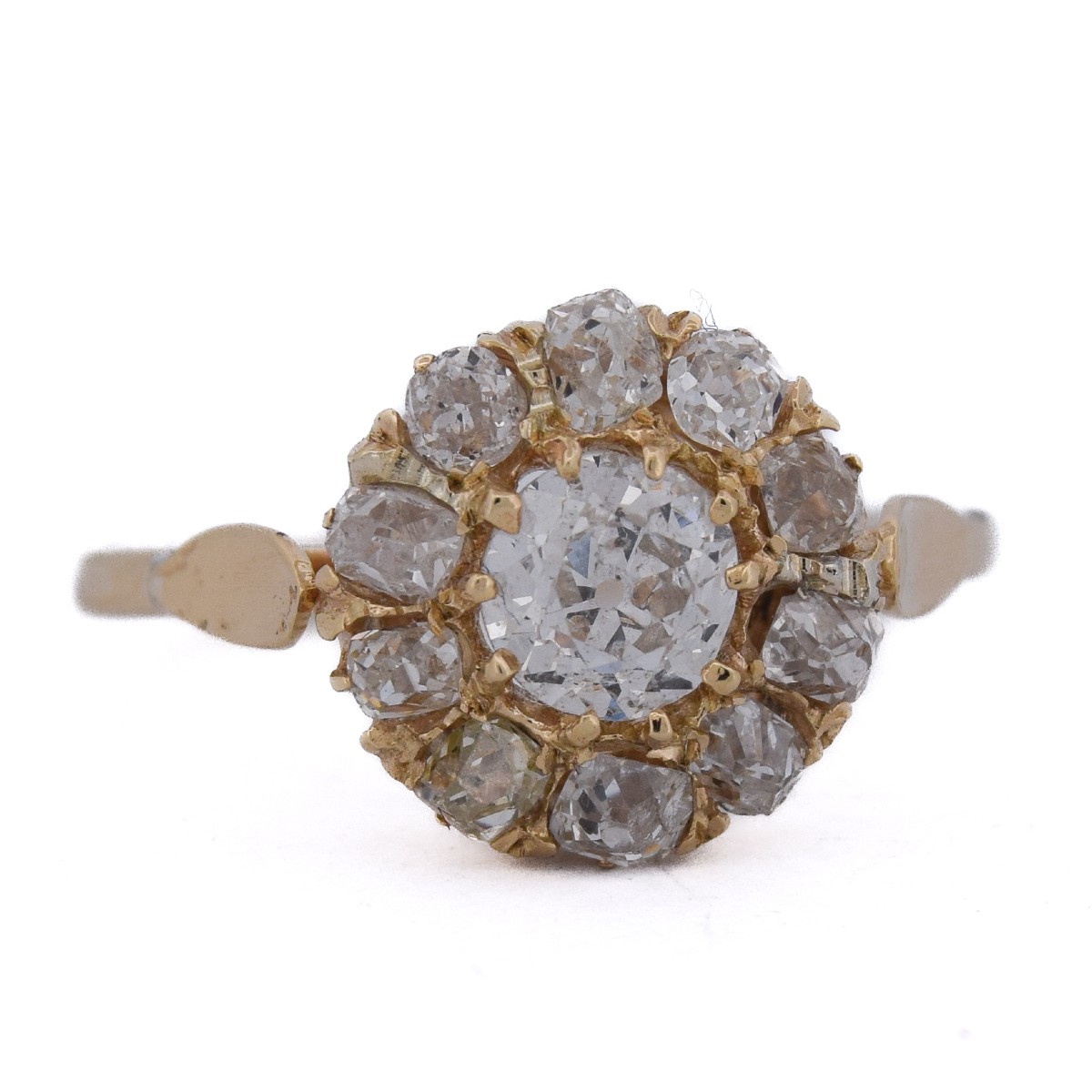 Bague Style Victorien Diamants Taille Ancienne Or 18 Carats   AN585 (00019)