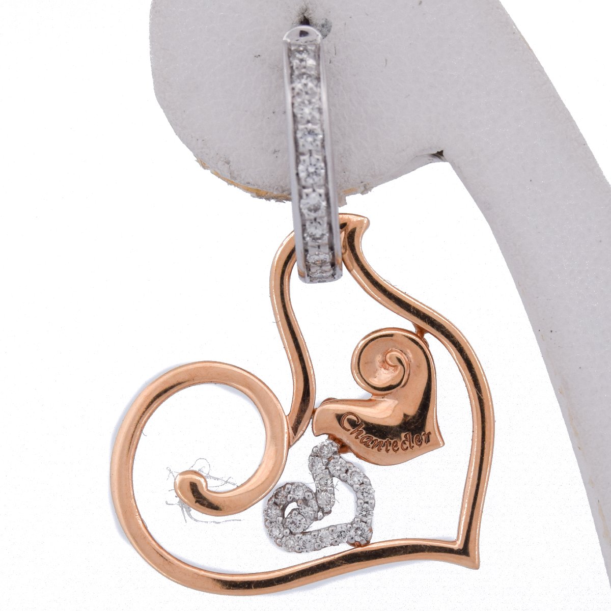Boucles d’Oreilles Chantecler Diamants Or Jaune et Blanc 18 Carats    OR31 107-53 (00519)-photo-3