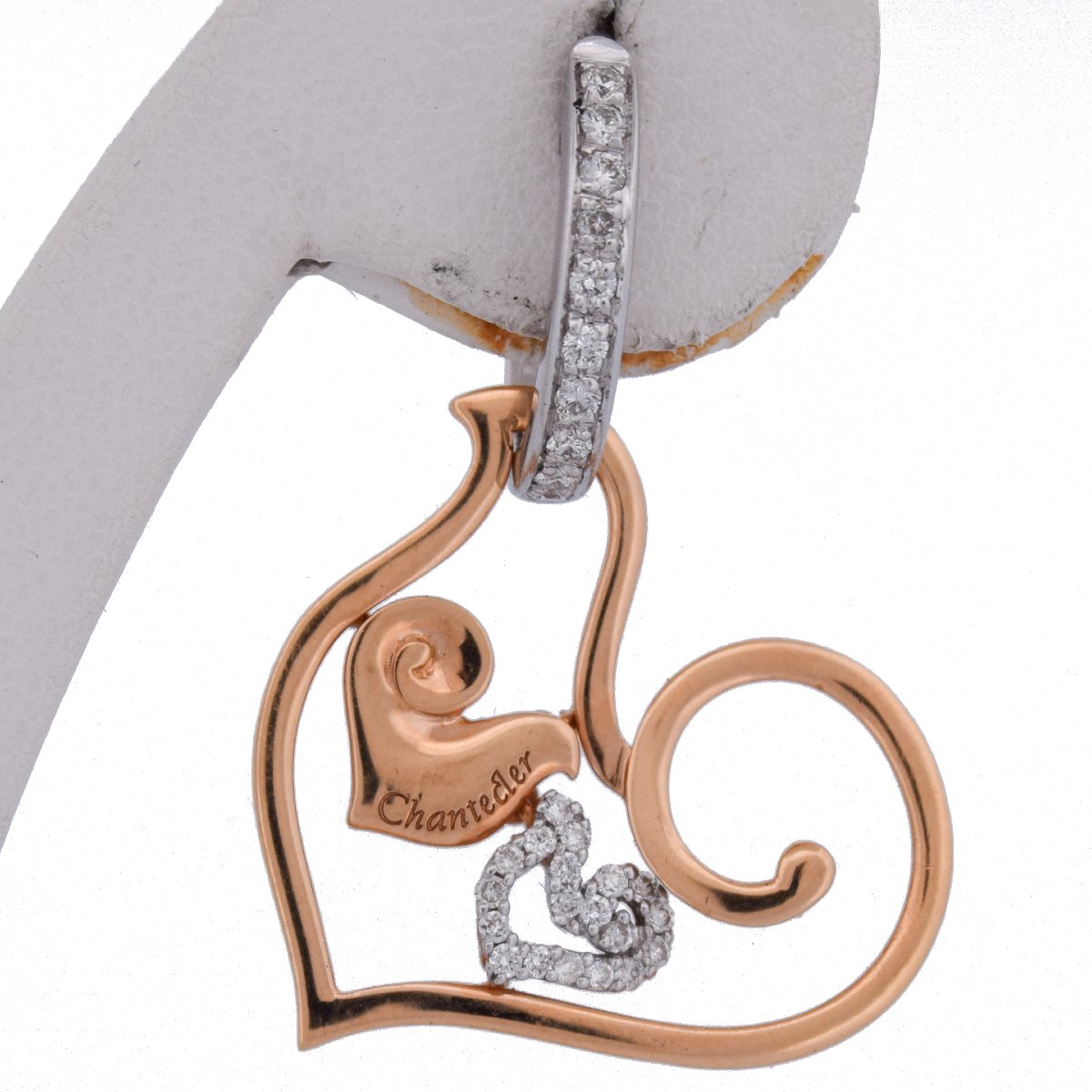 Boucles d’Oreilles Chantecler Diamants Or Jaune et Blanc 18 Carats    OR31 107-53 (00519)-photo-4