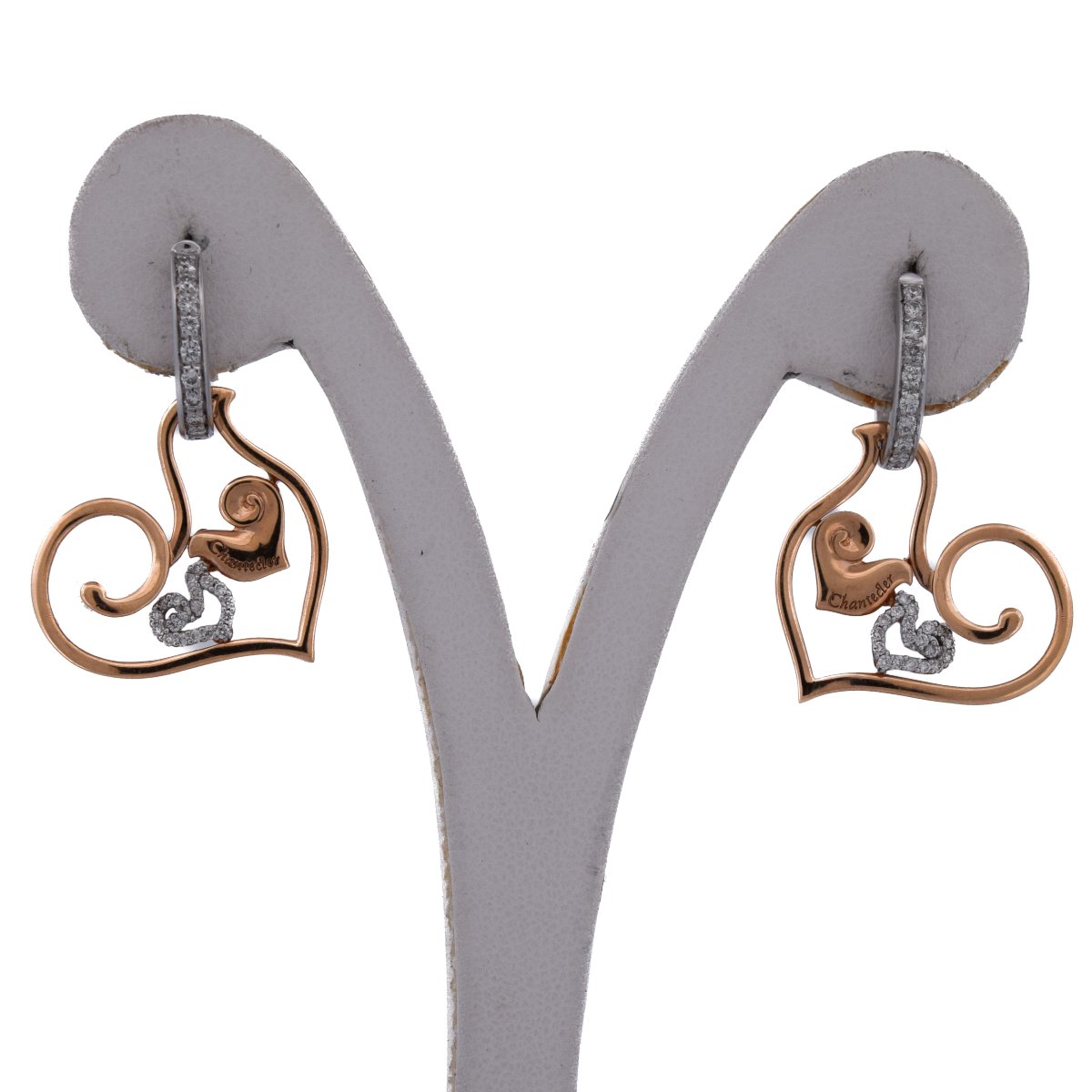 Boucles d’Oreilles Chantecler Diamants Or Jaune et Blanc 18 Carats    OR31 107-53 (00519)-photo-1