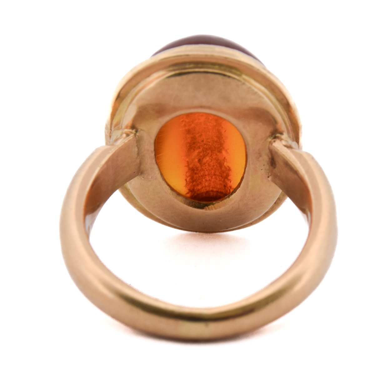 18-karat Yellow Gold Vintage Amber Ring From The 1960s   An170 112-218 (0789)-photo-1