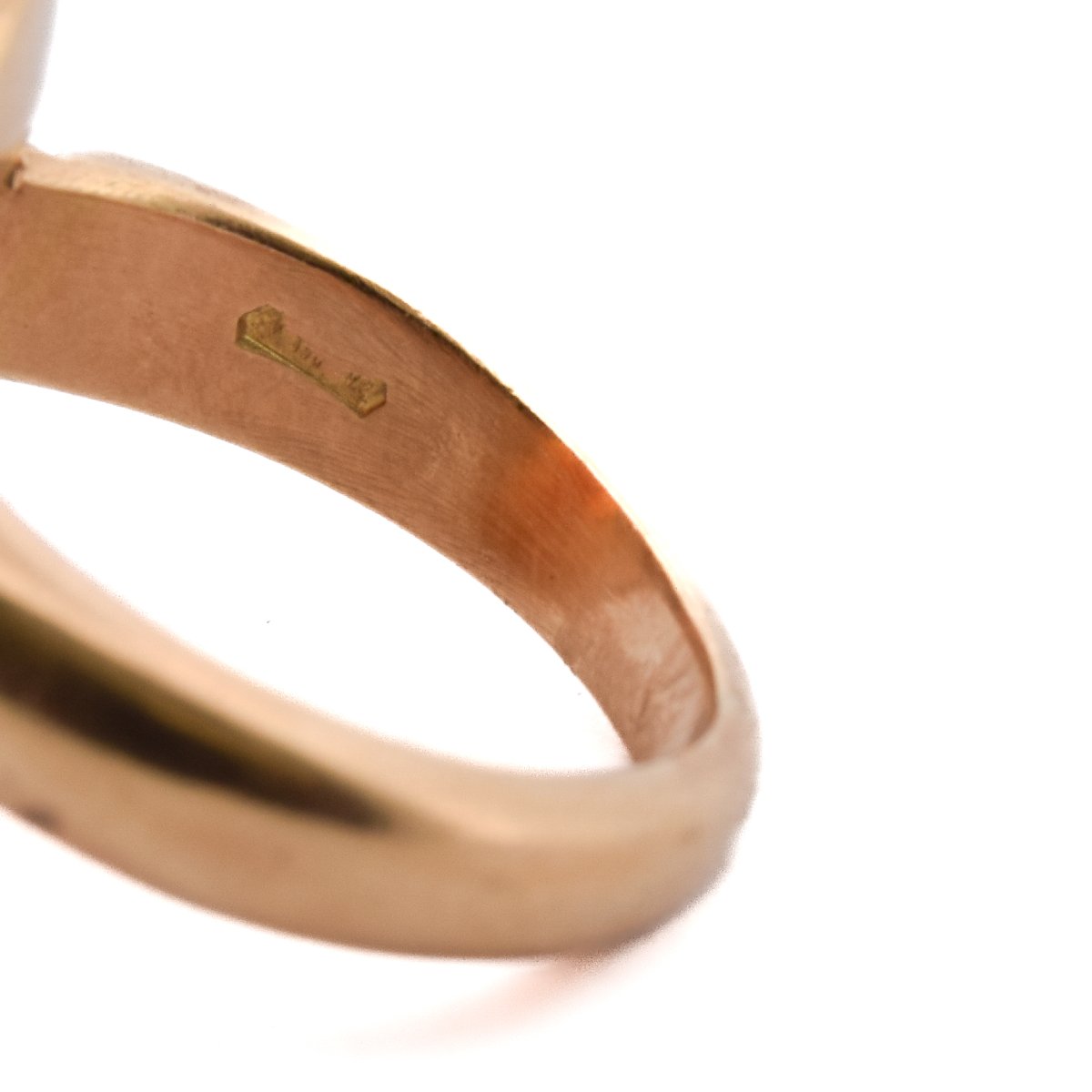 18-karat Yellow Gold Vintage Amber Ring From The 1960s   An170 112-218 (0789)-photo-3