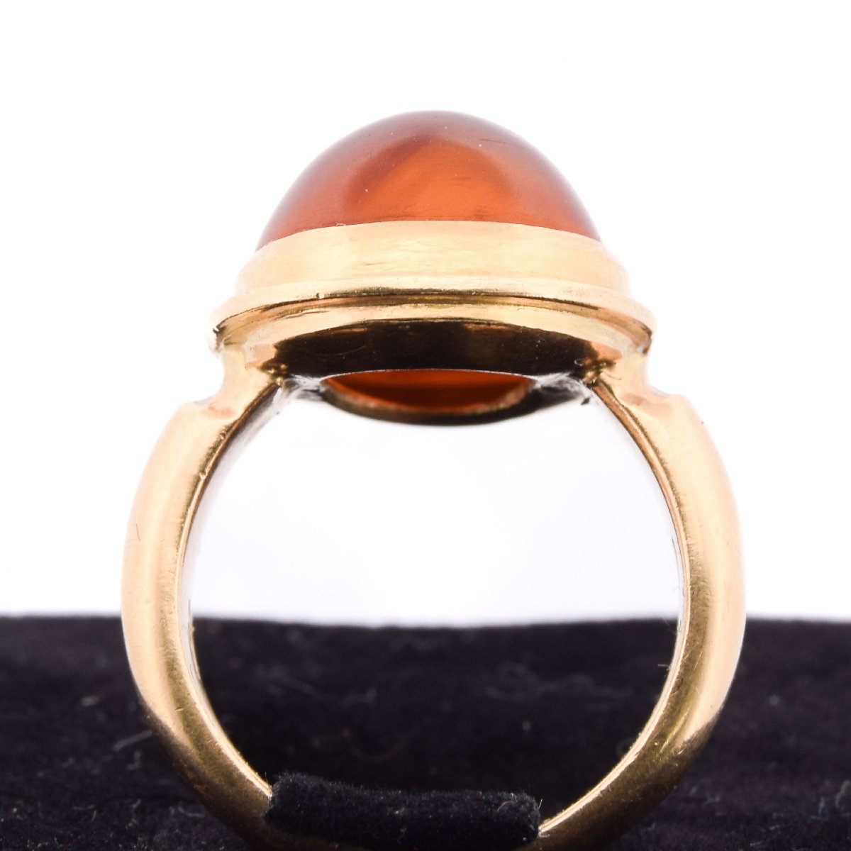 18-karat Yellow Gold Vintage Amber Ring From The 1960s   An170 112-218 (0789)-photo-5