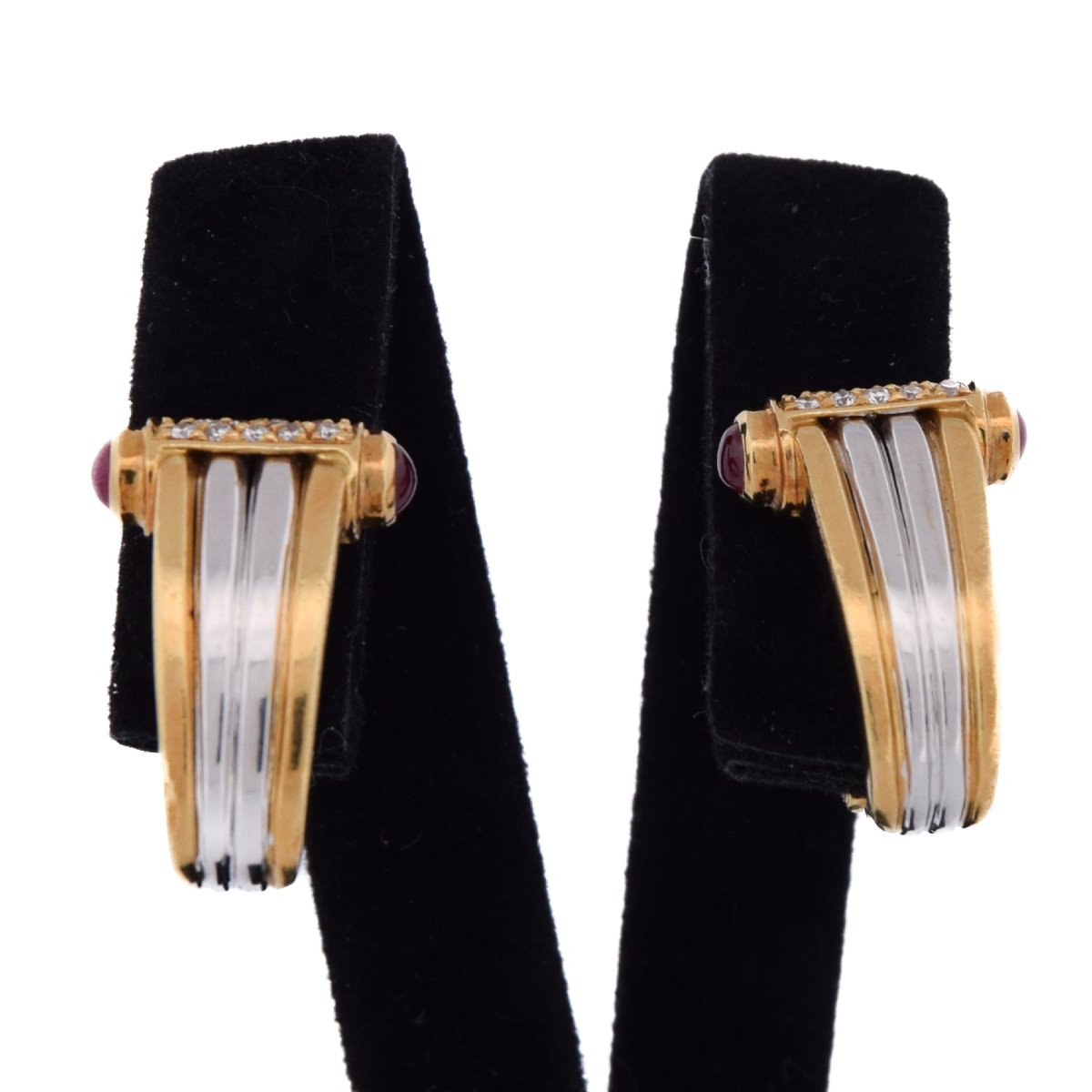 Piaget 18k Gold Earrings With Diamonds And Rubies   Or185 107-120 (00529) -photo-1