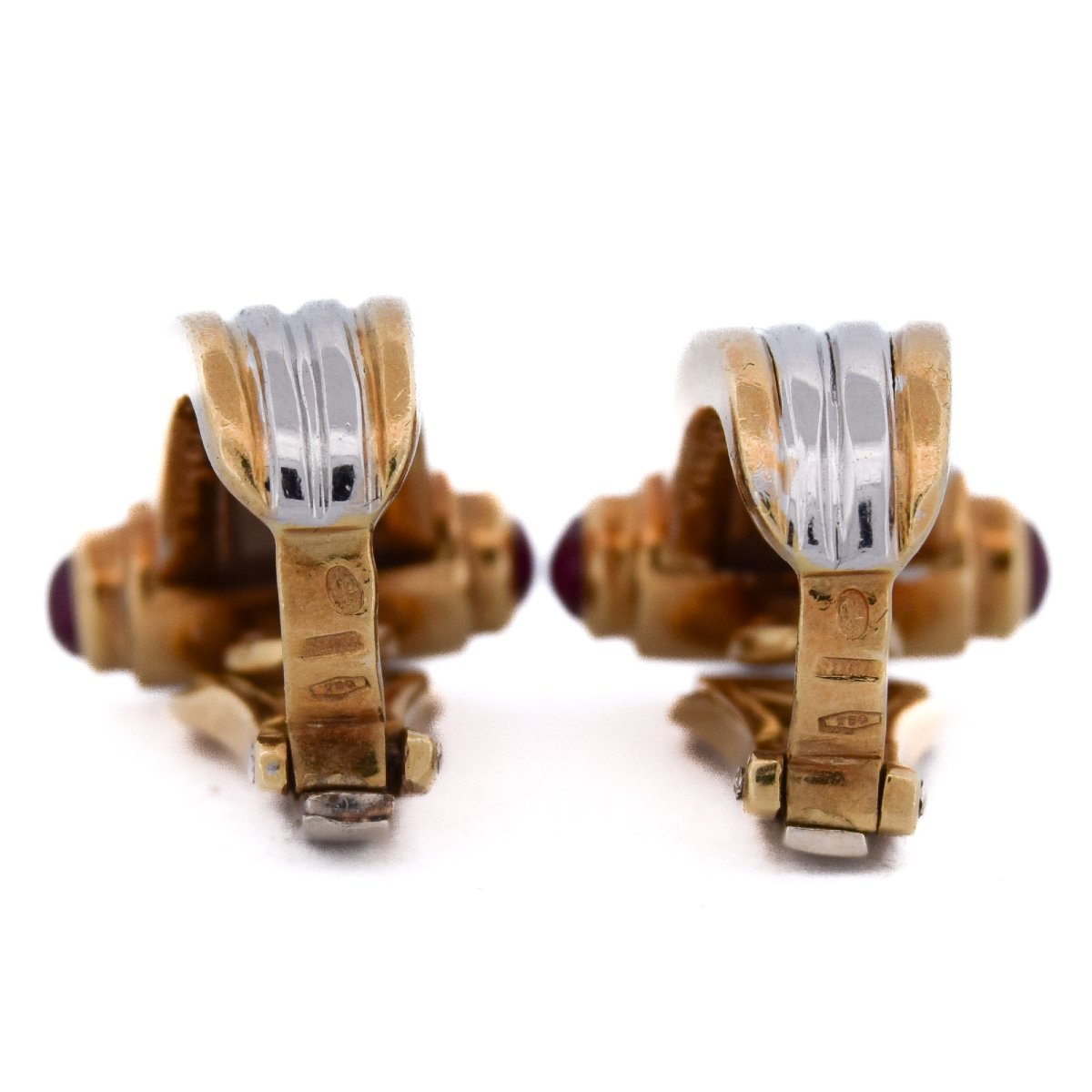 Piaget 18k Gold Earrings With Diamonds And Rubies   Or185 107-120 (00529) -photo-5