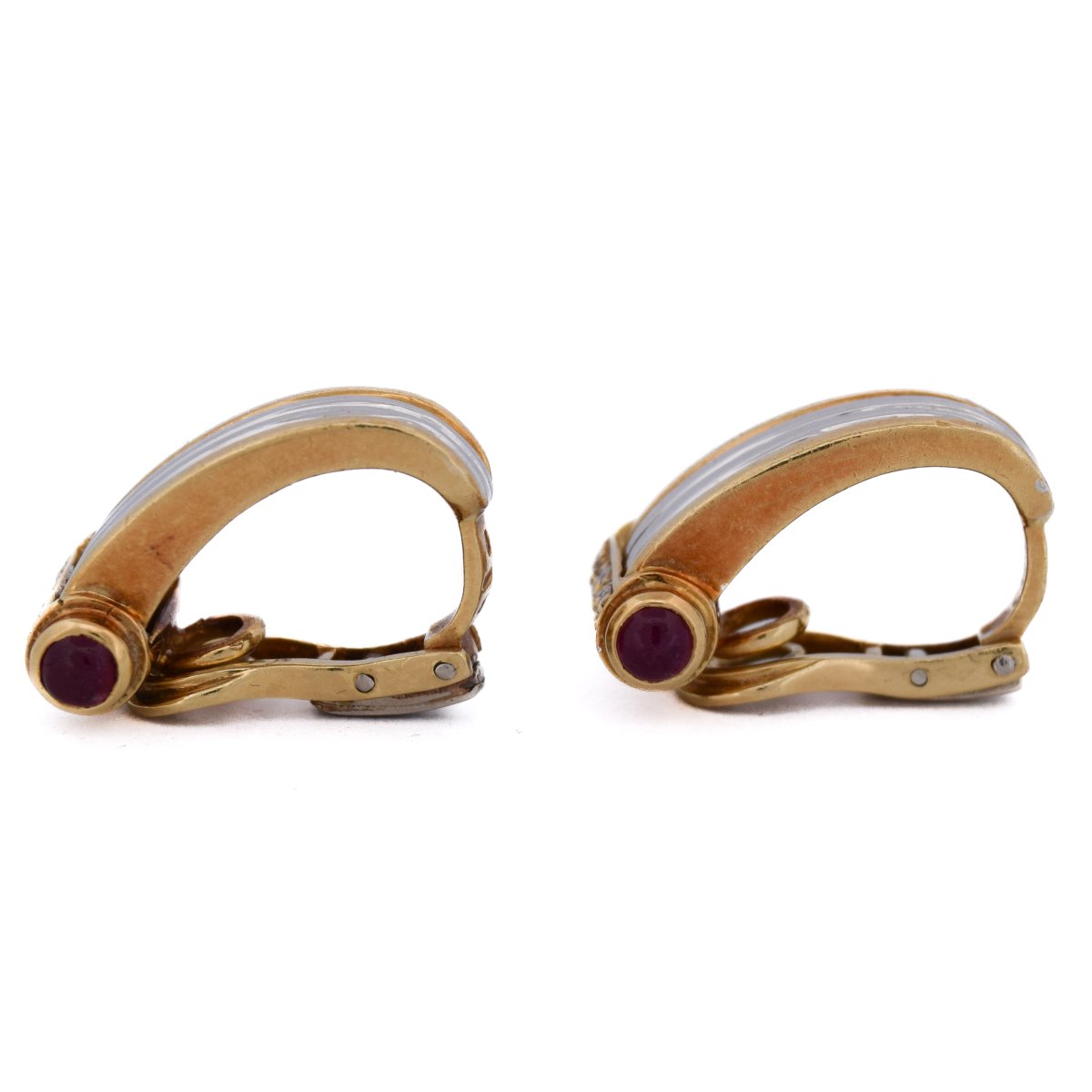 Piaget 18k Gold Earrings With Diamonds And Rubies   Or185 107-120 (00529) -photo-6